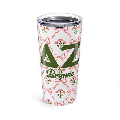 Delta Zeta Personalized Flower Tumbler