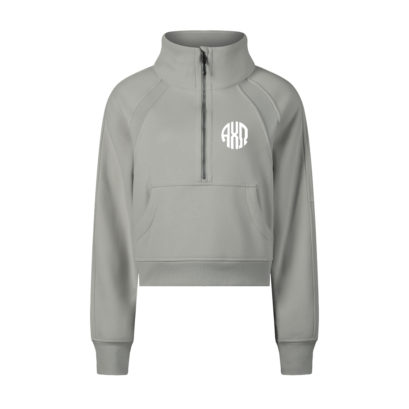 Alpha Chi Omega Monogram Half-Zip Sweatshirt - Ivy Society