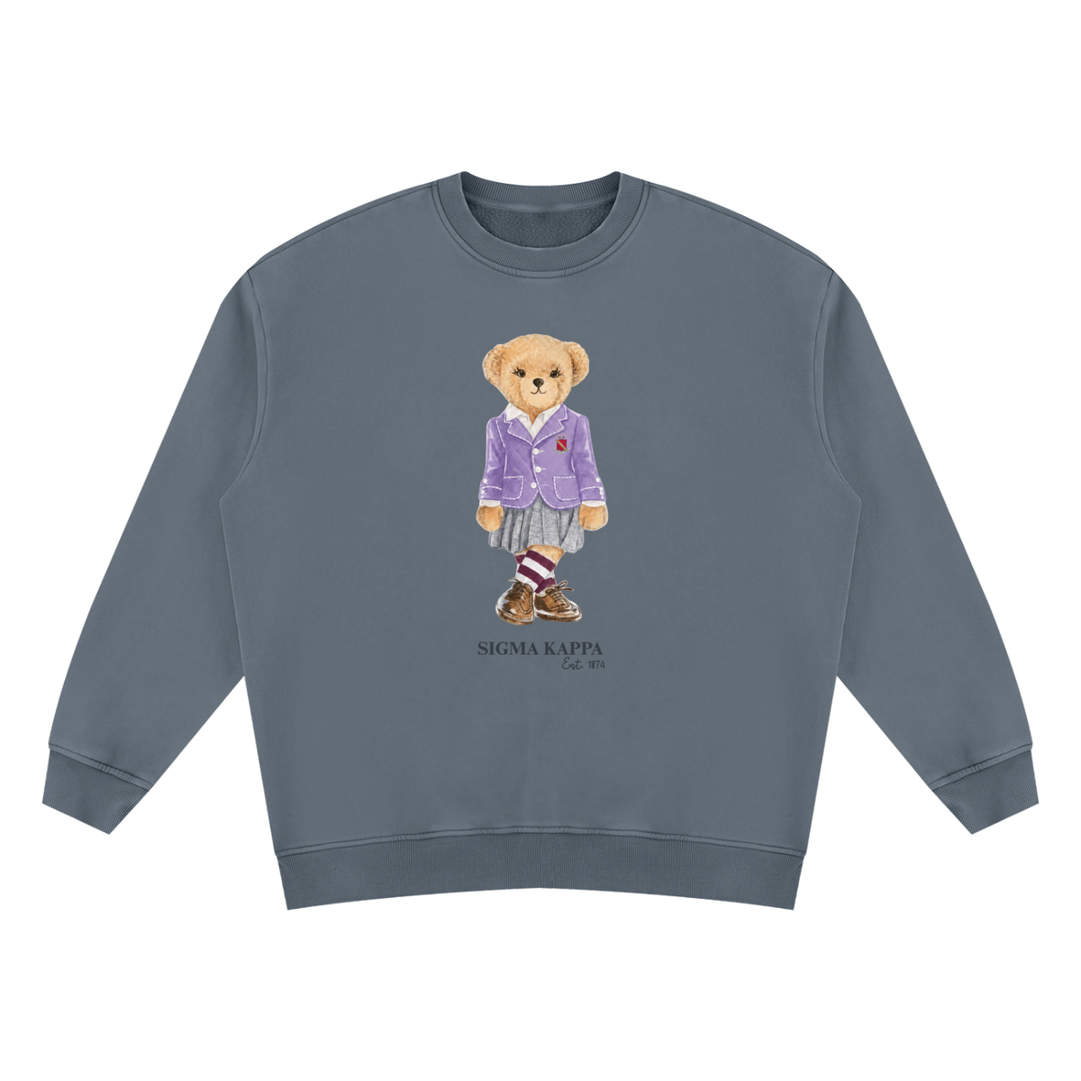 Sigma Kappa Sorority Bear Vintage Wash Sweatshirt