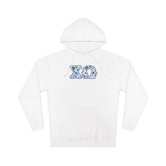 Chi Omega Blue Willow Hoodie - Ivy Society