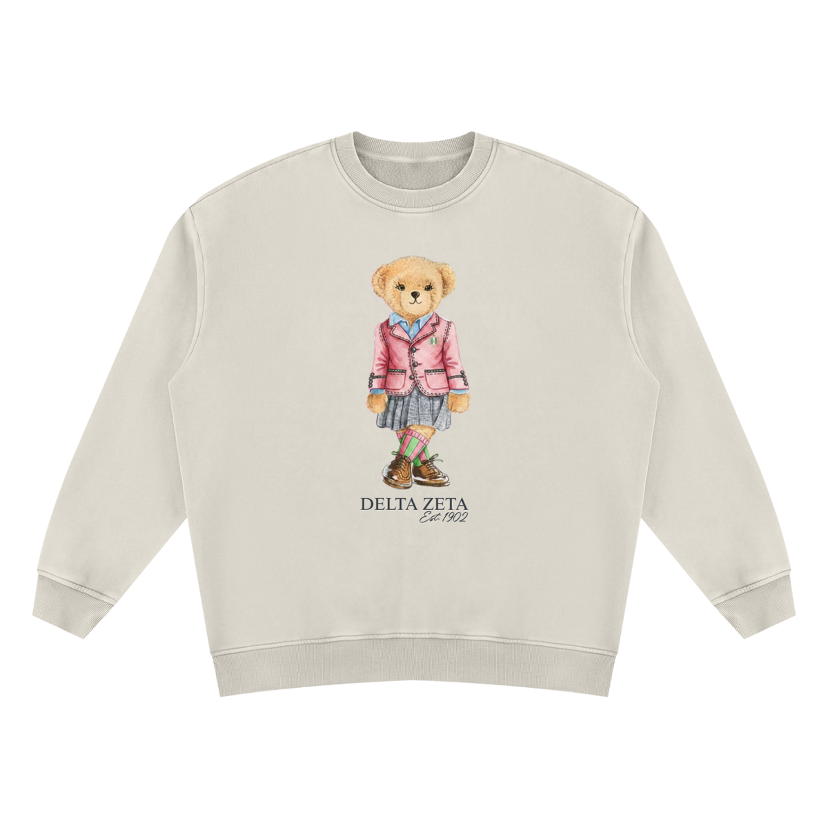 Delta Zeta Sorority Bear Vintage Wash Sweatshirt