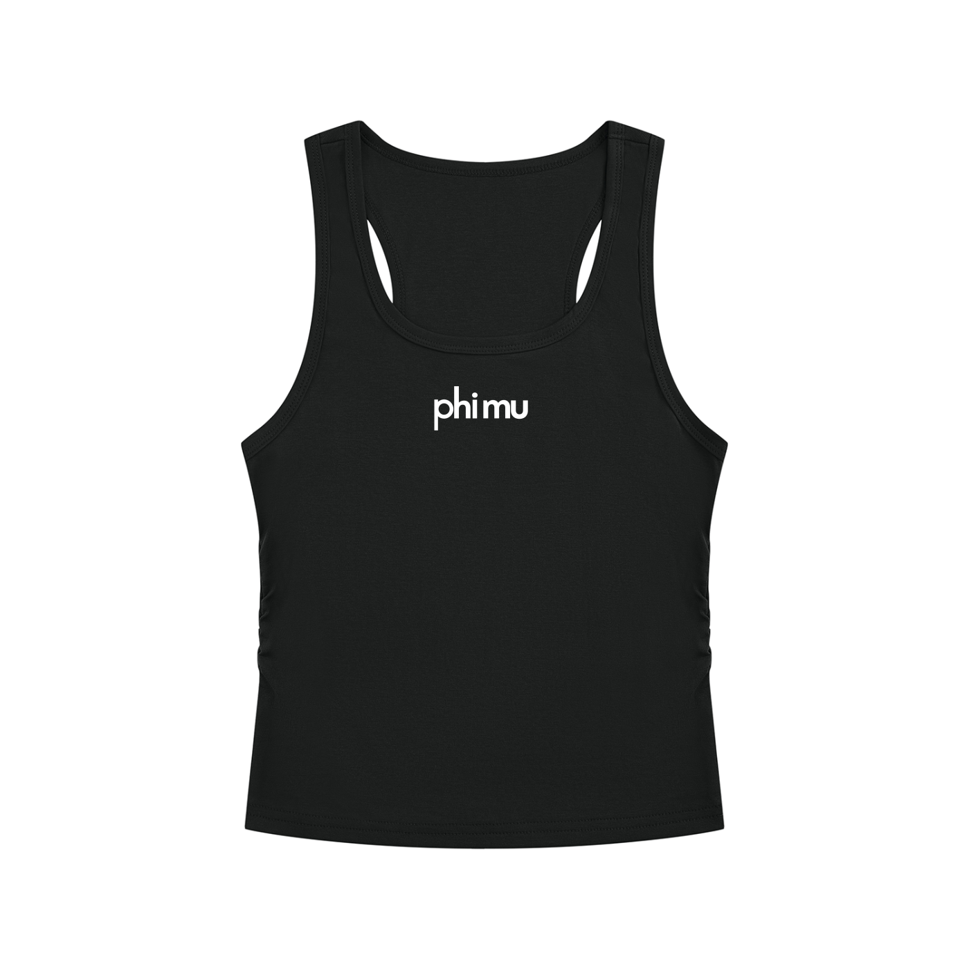 Phi Mu Athletic Ruched Tank Top