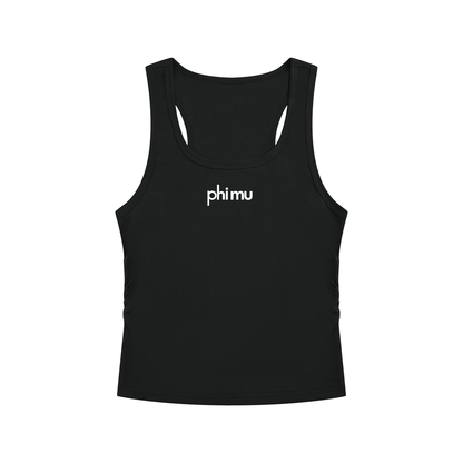 Phi Mu Athletic Ruched Tank Top