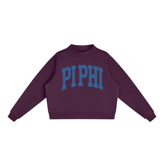 Pi Beta Phi Big Mock Neck Sweatshirt - Ivy Society