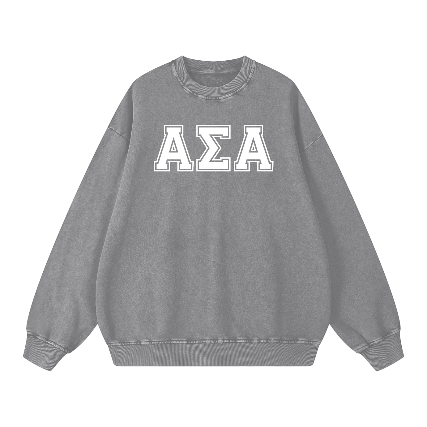Alpha Sigma Alpha Letters Oversized Sweatshirt - Ivy Society