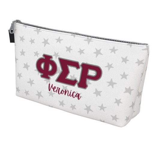 Phi Sigma Rho Personalized Star Makeup Bag