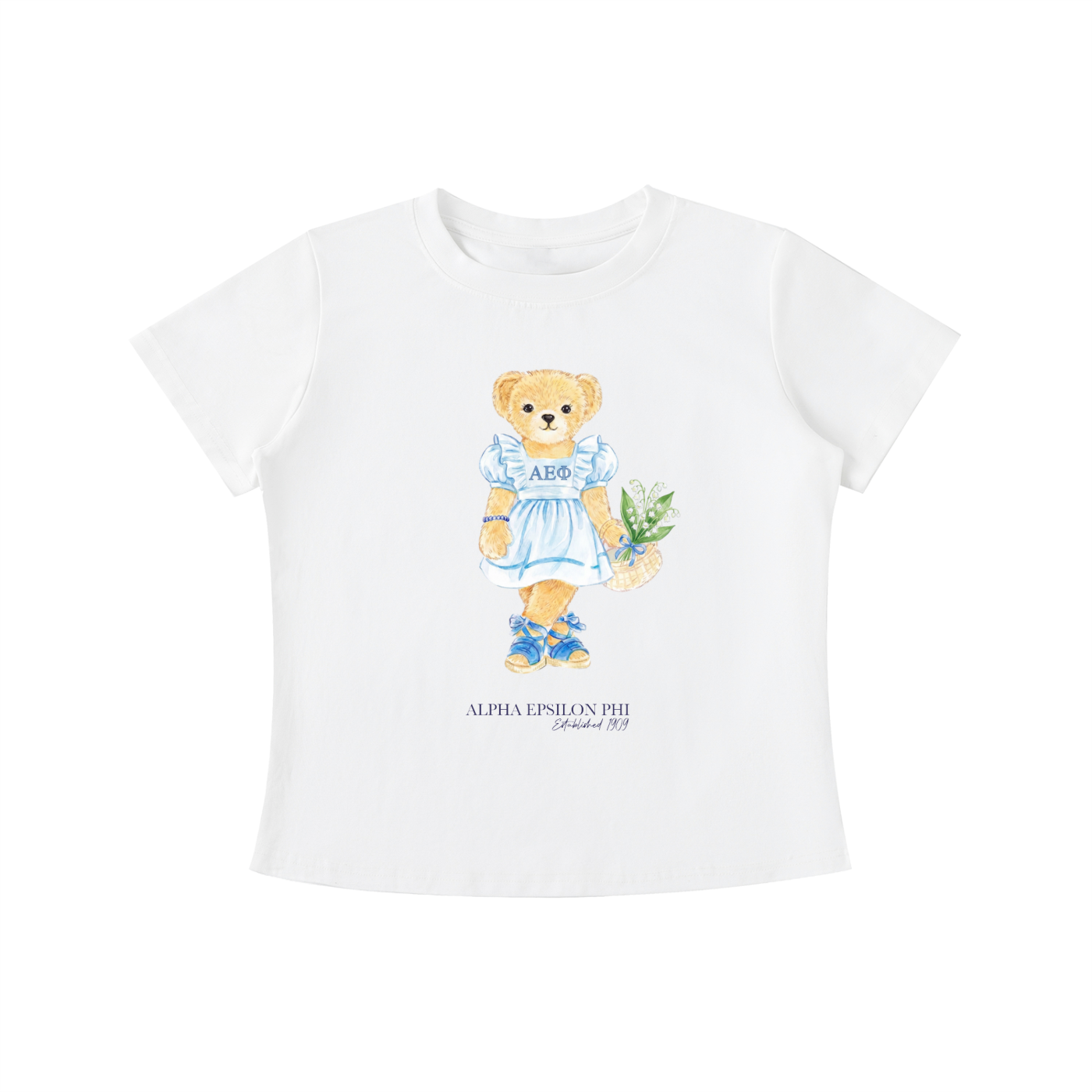Alpha Epsilon Phi Flower Bear T Shirt