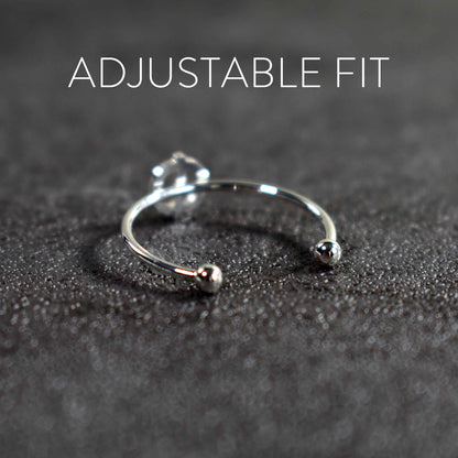 Alpha Xi Delta Silver Ring Stack