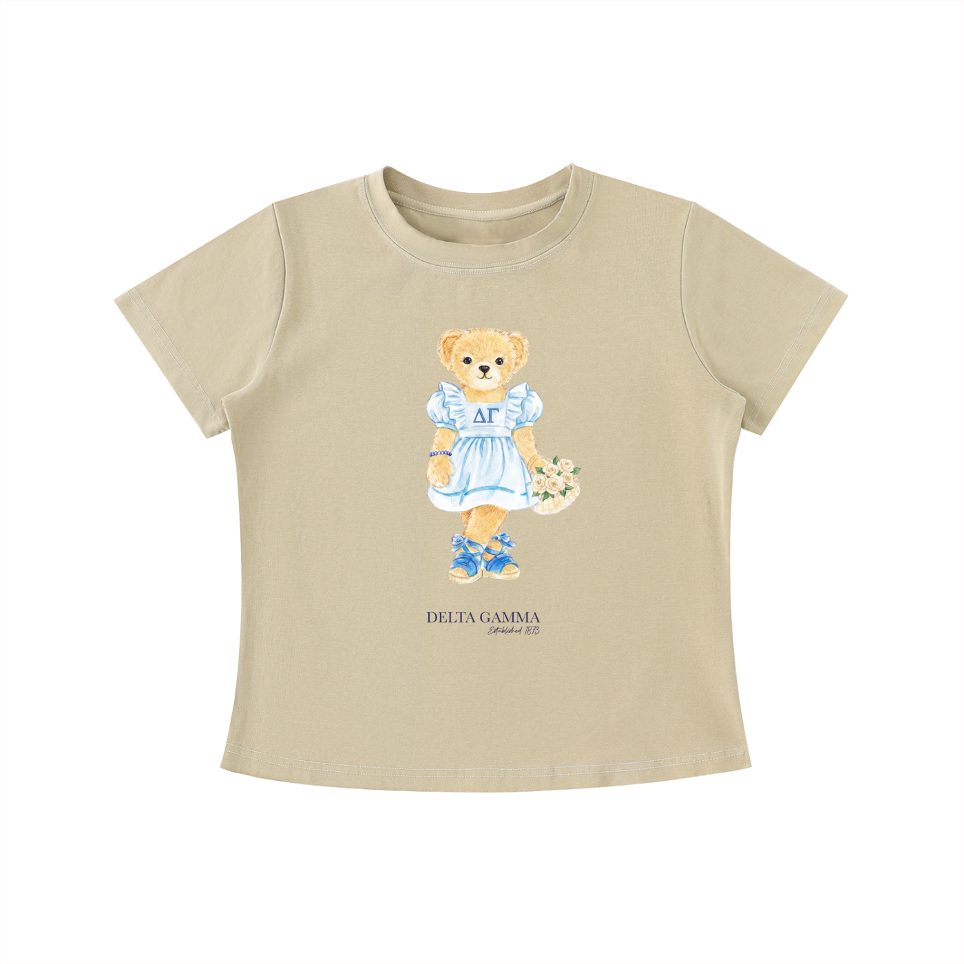 Delta Gamma Flower Bear T Shirt