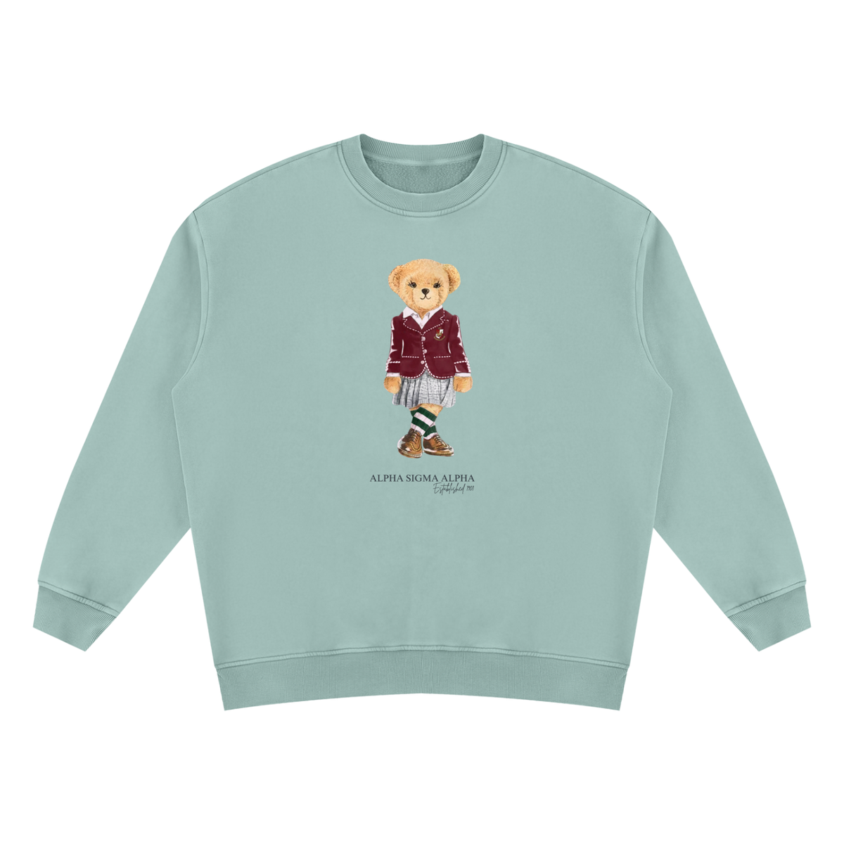 Alpha Sigma Alpha Sorority Bear Vintage Wash Sweatshirt