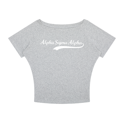 Alpha Sigma Alpha Off the Shoulder Tee