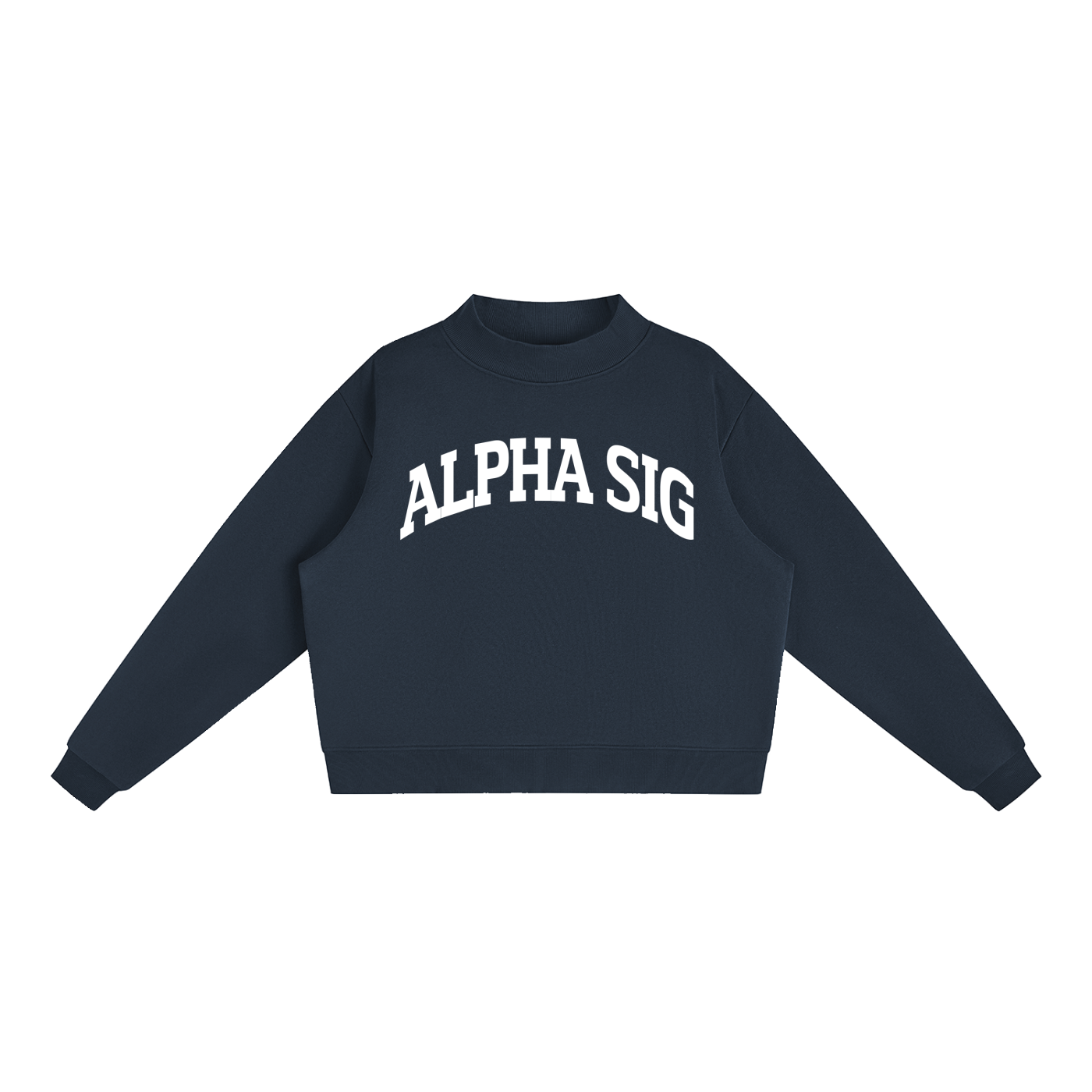 Alpha Sigma Alpha Mock Neck Sweatshirt