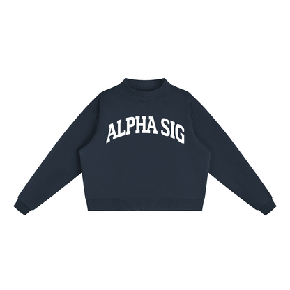 Alpha Sigma Alpha Mock Neck Sweatshirt