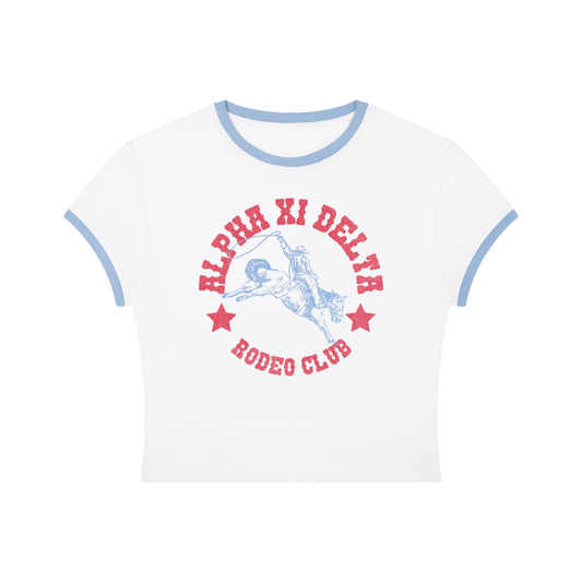Alpha Xi Delta Rodeo Club Ringer Tee