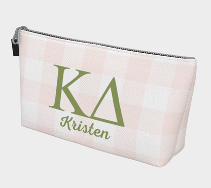 Kappa Delta Personalized Gingham Makeup Bag