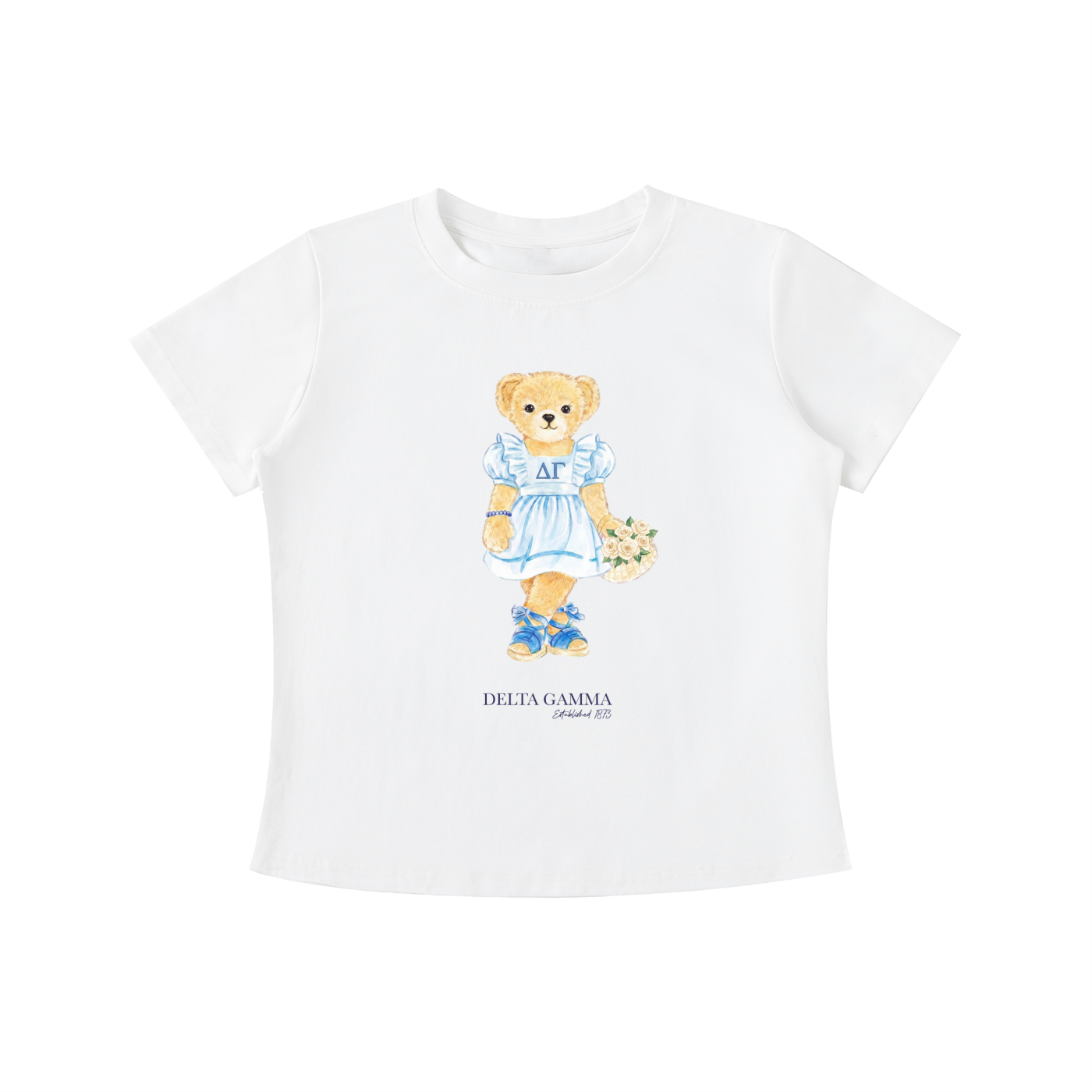 Delta Gamma Flower Bear T Shirt