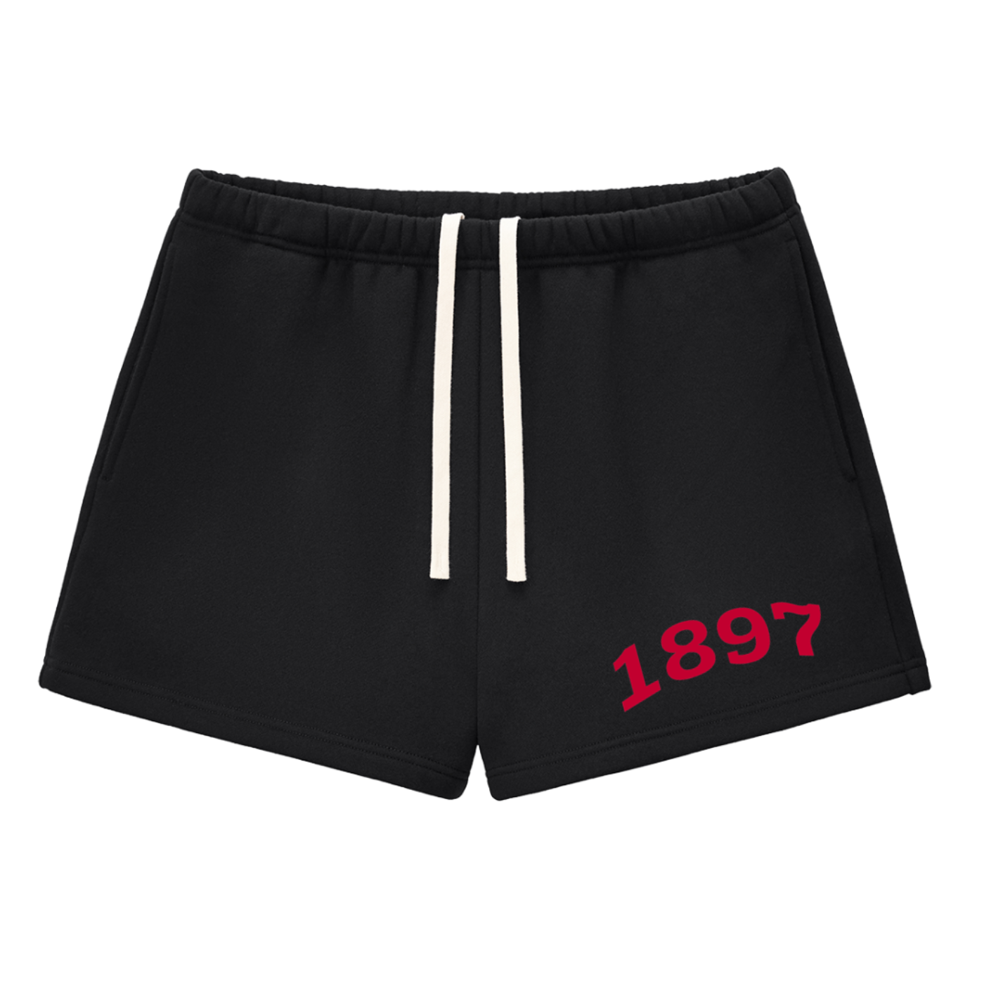 Red Alpha Omicron Pi Fleece Drawstring Shorts