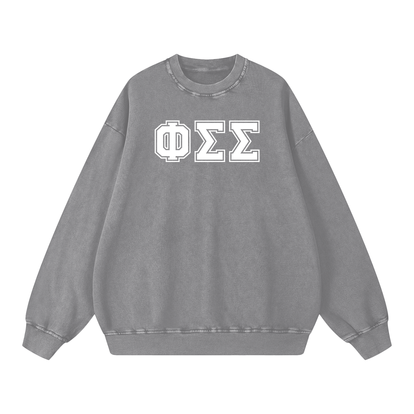Phi Sigma Sigma Letters Oversized Sweatshirt - Ivy Society