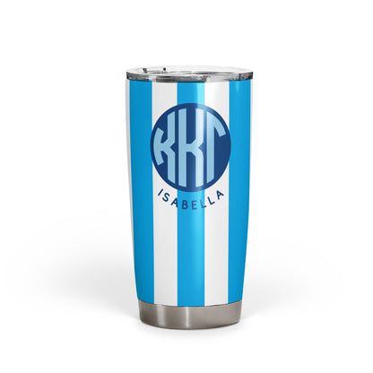 Kappa Kappa Gamma Personalized Stripe Tumbler