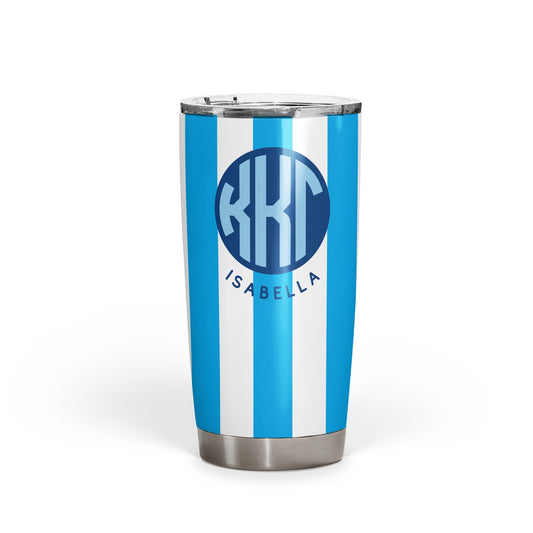 Kappa Kappa Gamma Personalized Stripe Tumbler