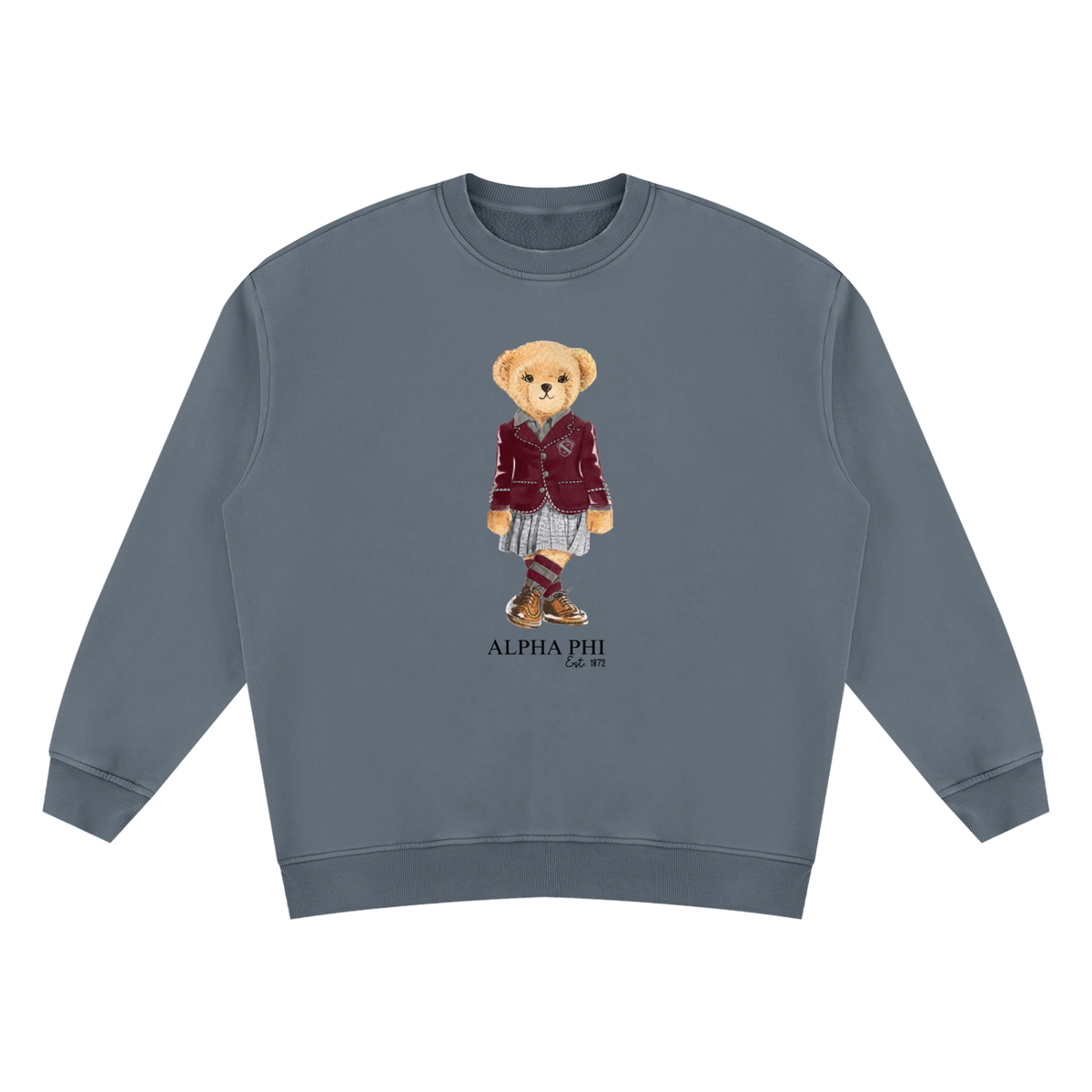 Alpha Phi Sorority Bear Vintage Wash Sweatshirt