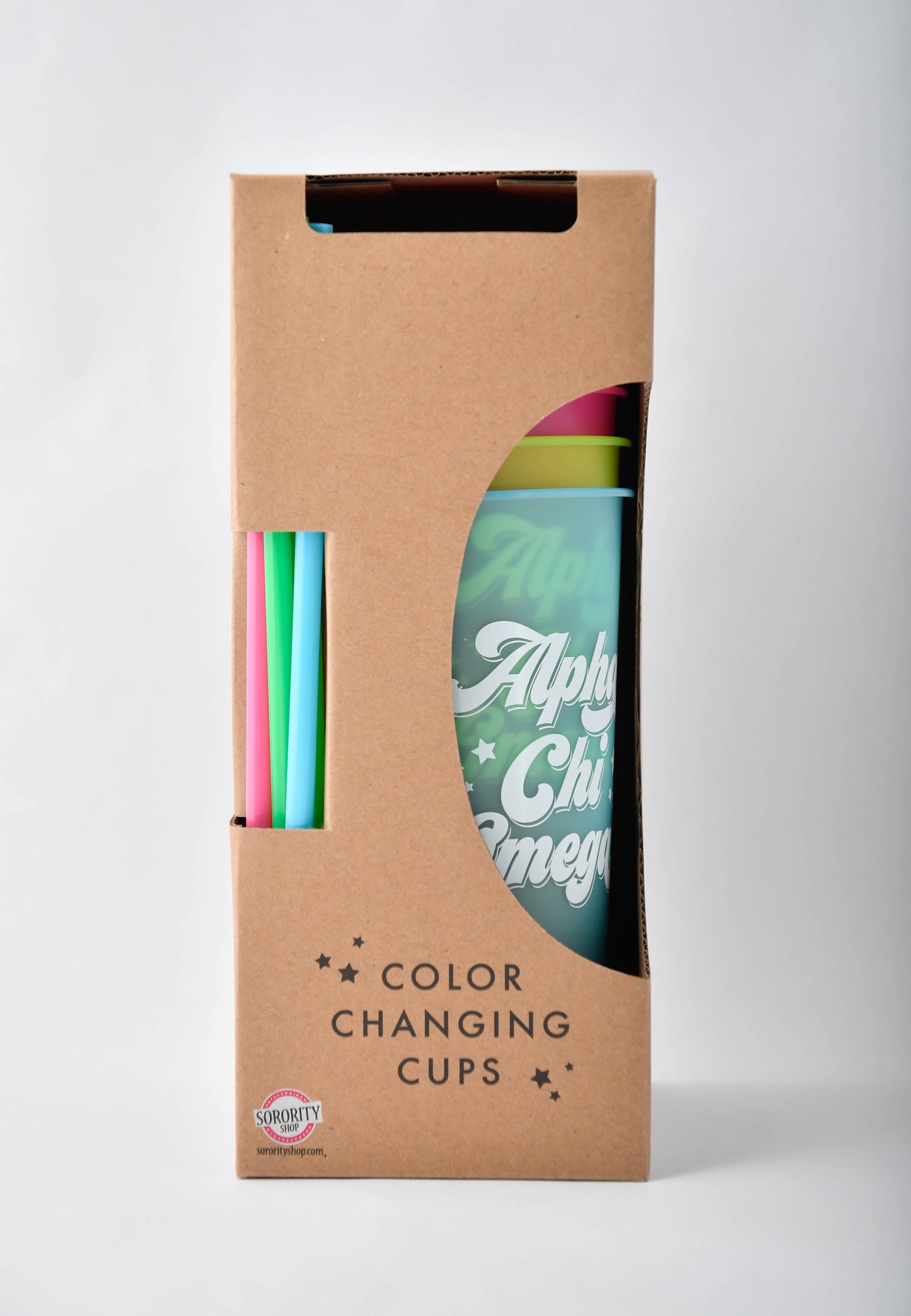Alpha Chi Omega Color Changing Cups 4 Pack