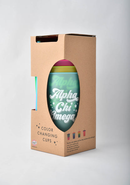 Alpha Chi Omega Color Changing Cups 4 Pack