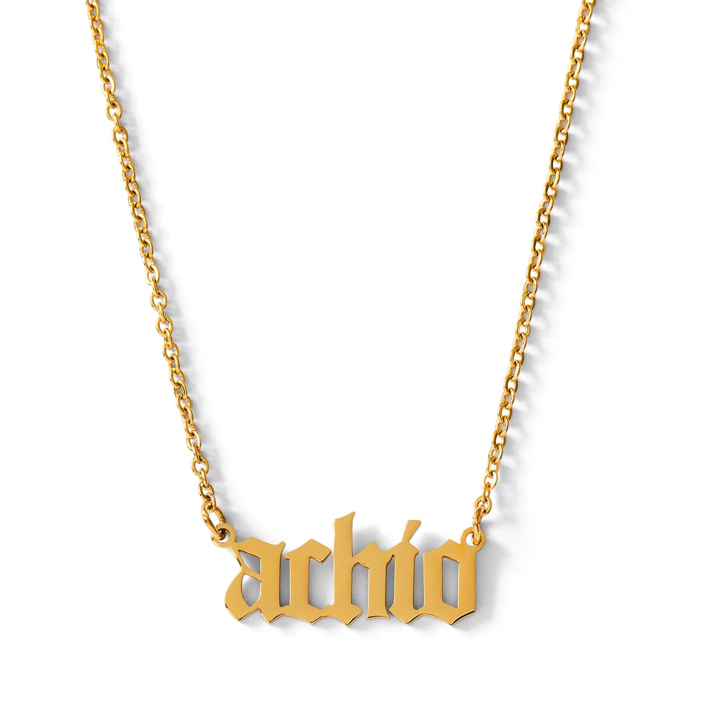 Alpha Chi Omega Old English Sorority Necklace