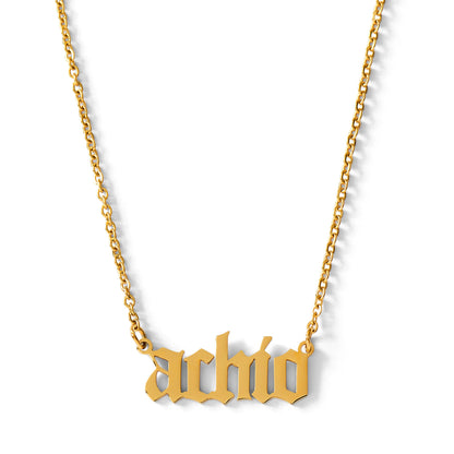Alpha Chi Omega Old English Sorority Necklace