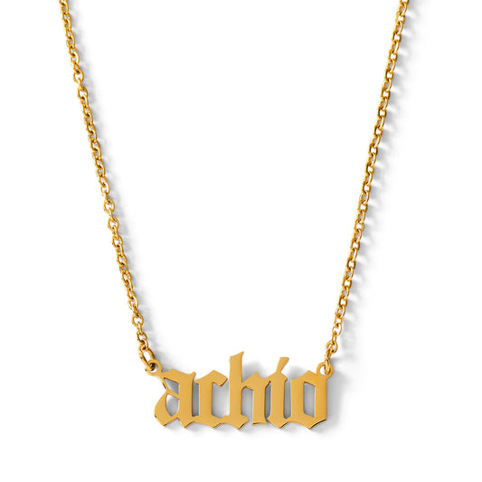 Alpha Chi Omega Old English Sorority Necklace