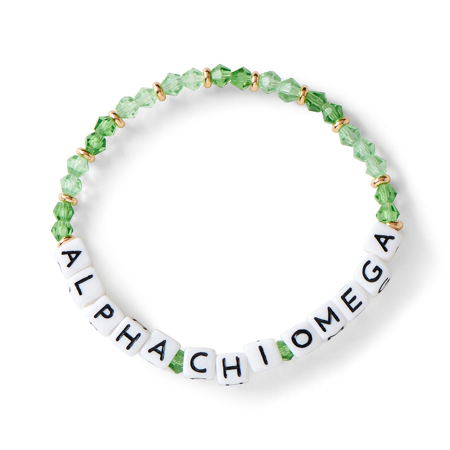 Alpha Chi Omega Glass Bead Bracelet