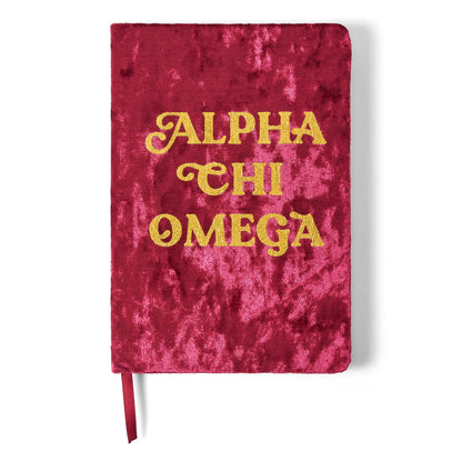 Alpha Chi Omega Velvet Notebook