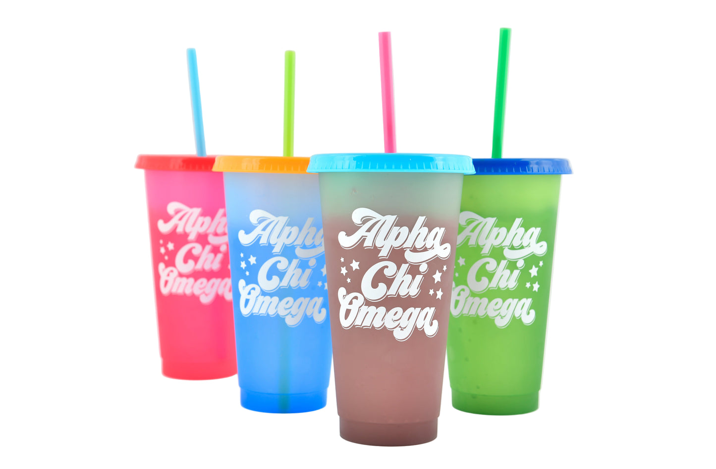 Alpha Chi Omega Color Changing Cups 4 Pack