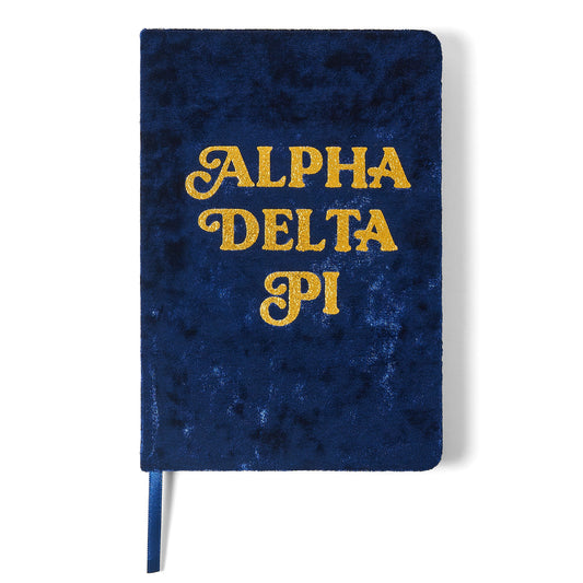 Alpha Delta Pi Velvet Notebook