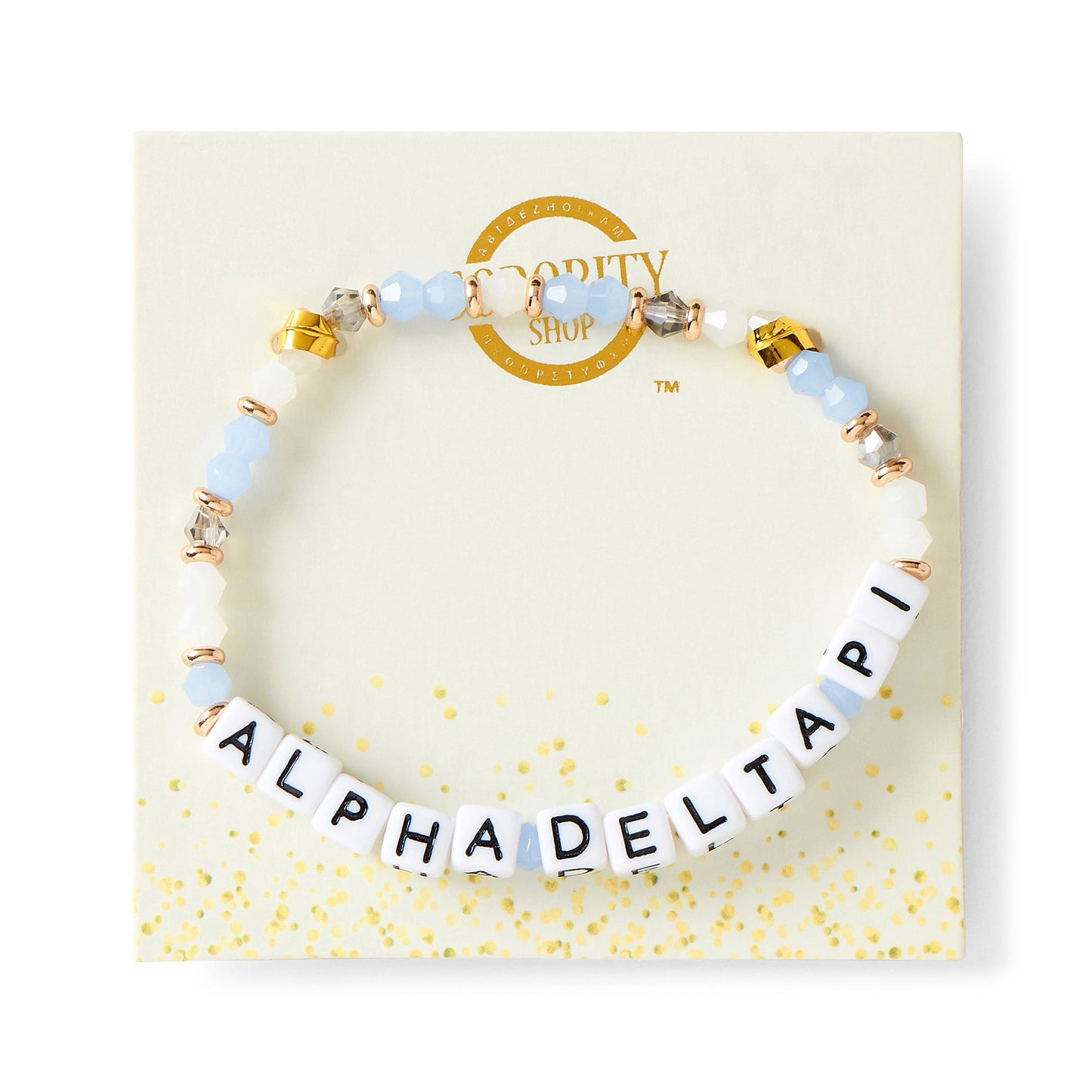 Alpha Delta Pi Beaded Bracelet
