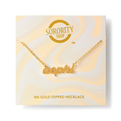 Alpha Epsilon Phi Retro Necklace