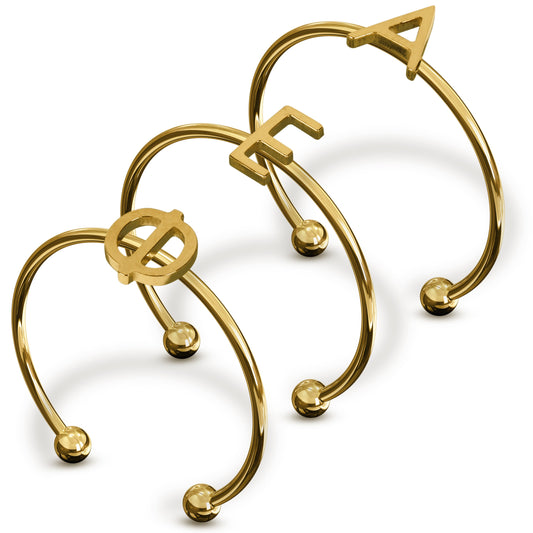Alpha Epsilon Phi Gold Ring Stack