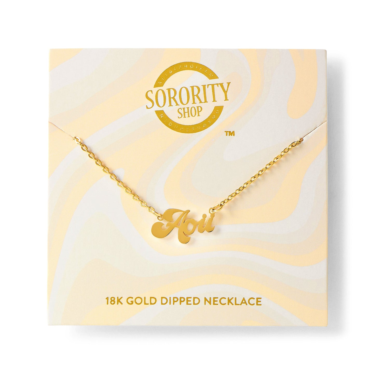 Alpha Omicron Pi Retro Necklace