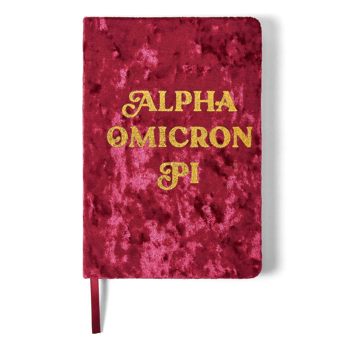 Alpha Omicron Pi Velvet Notebook
