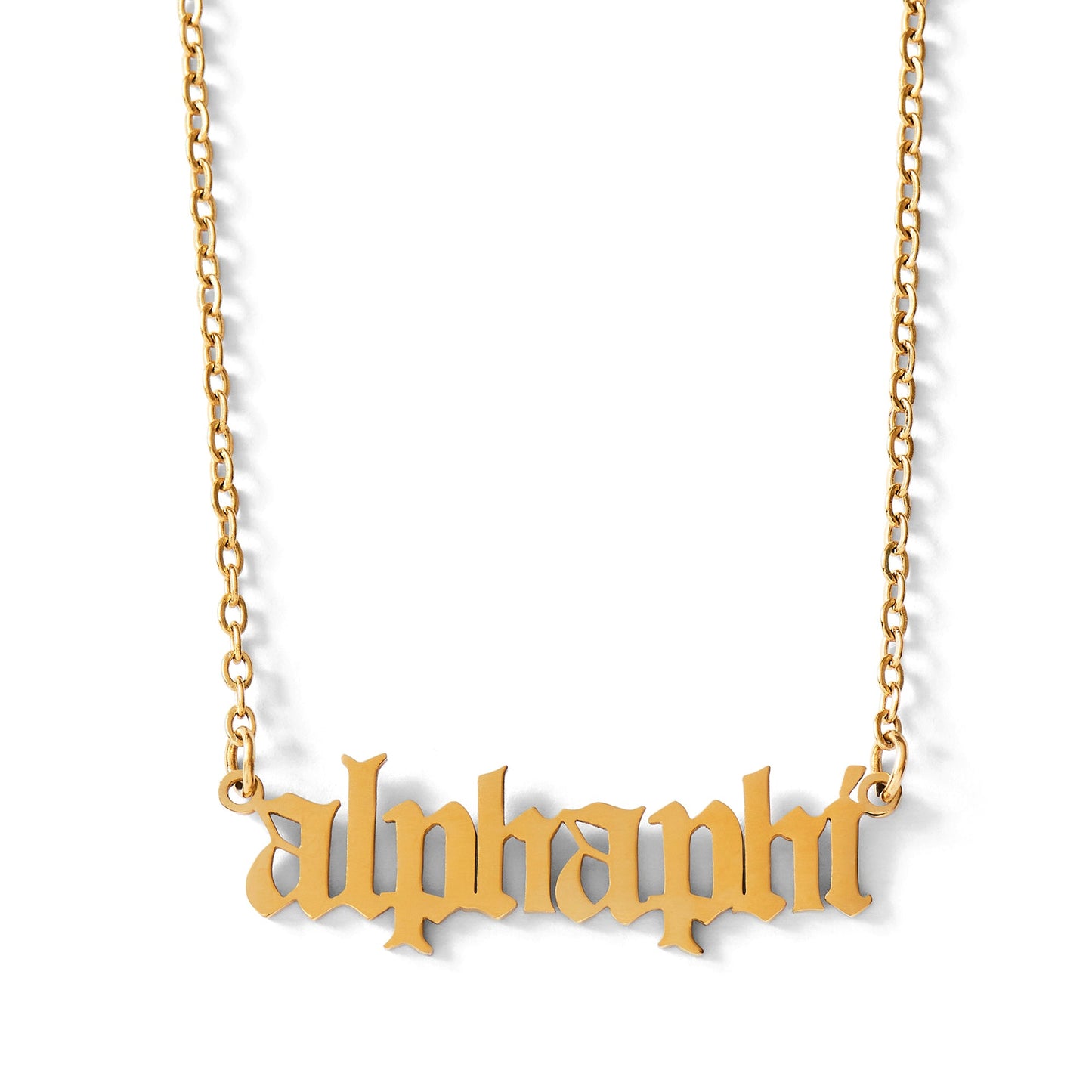 Alpha Phi Old English Style Sorority Necklace