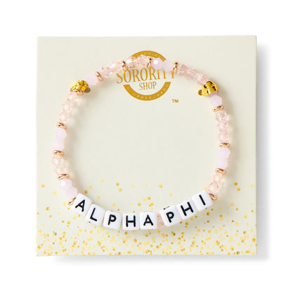 Alpha Phi Glass Bead Bracelet - Ivy Society