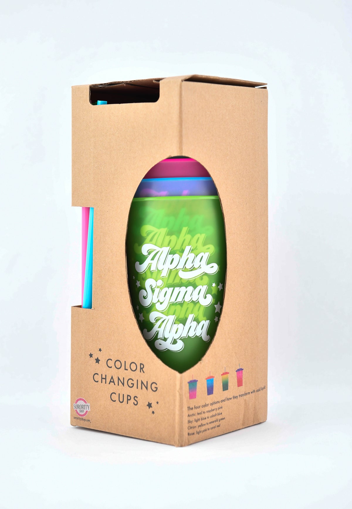 Alpha Color Change Alpha Sigma Alpha Color Changing Cups 4 Pack