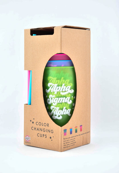 Alpha Sigma Alpha Color Changing Cups 4 Pack