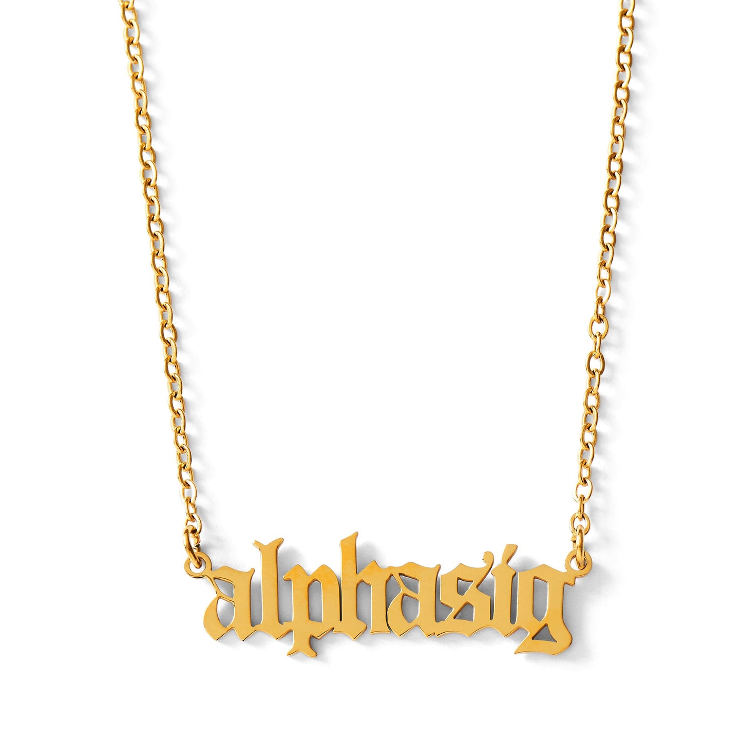 Alpha Sigma Alpha Old English Necklace