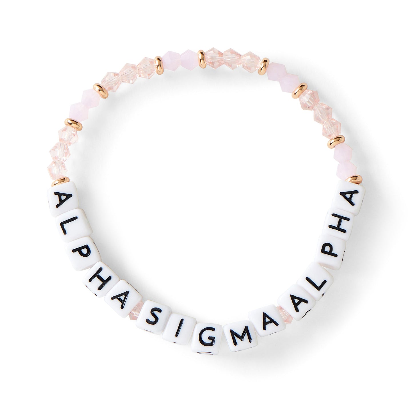 Alpha Sigma Alpha Glass Bead Bracelet