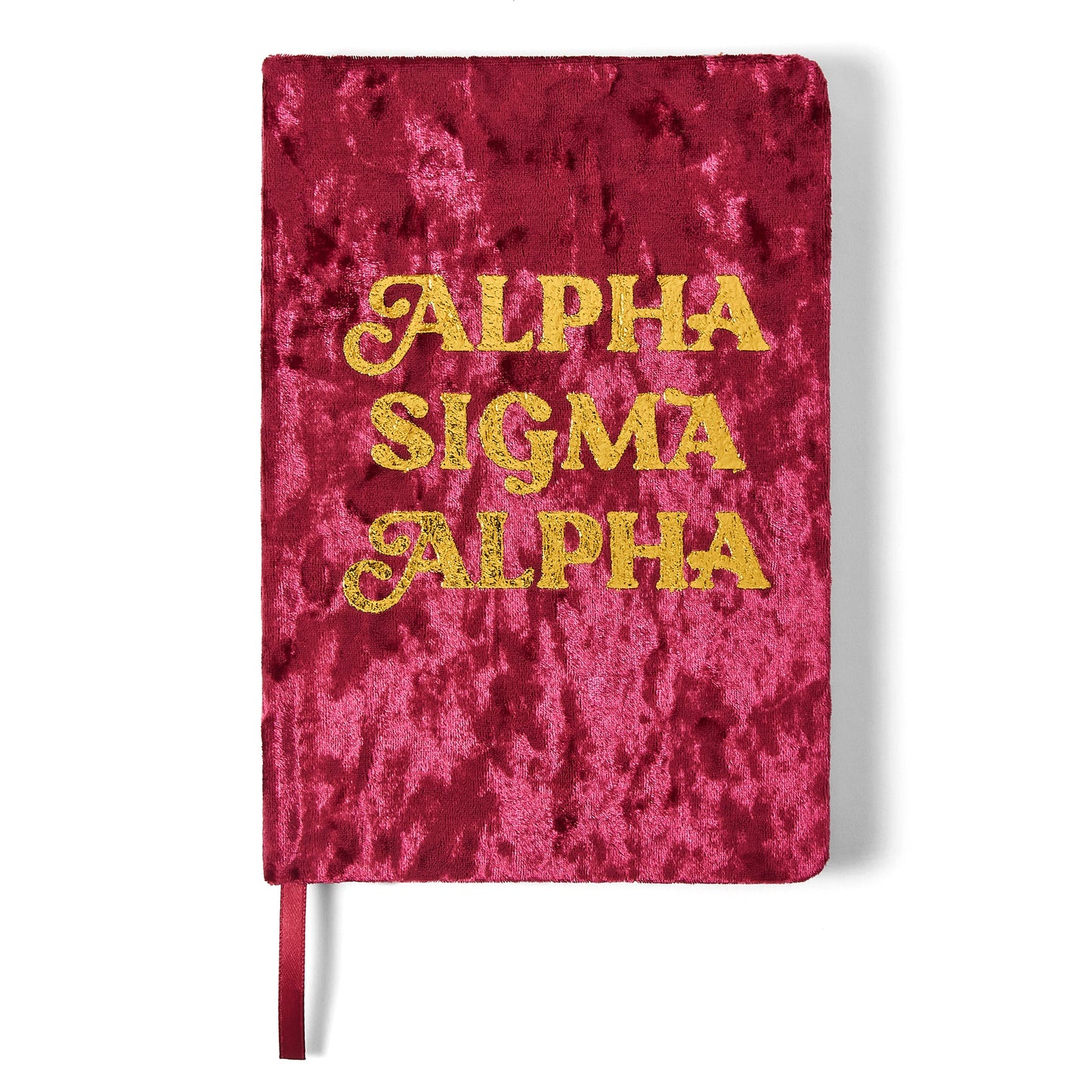 Alpha Sigma Alpha Velvet Notebook
