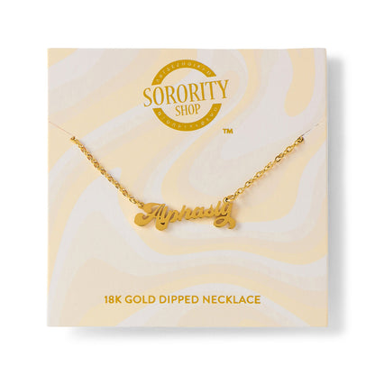Alpha Sigma Alpha Retro Necklace