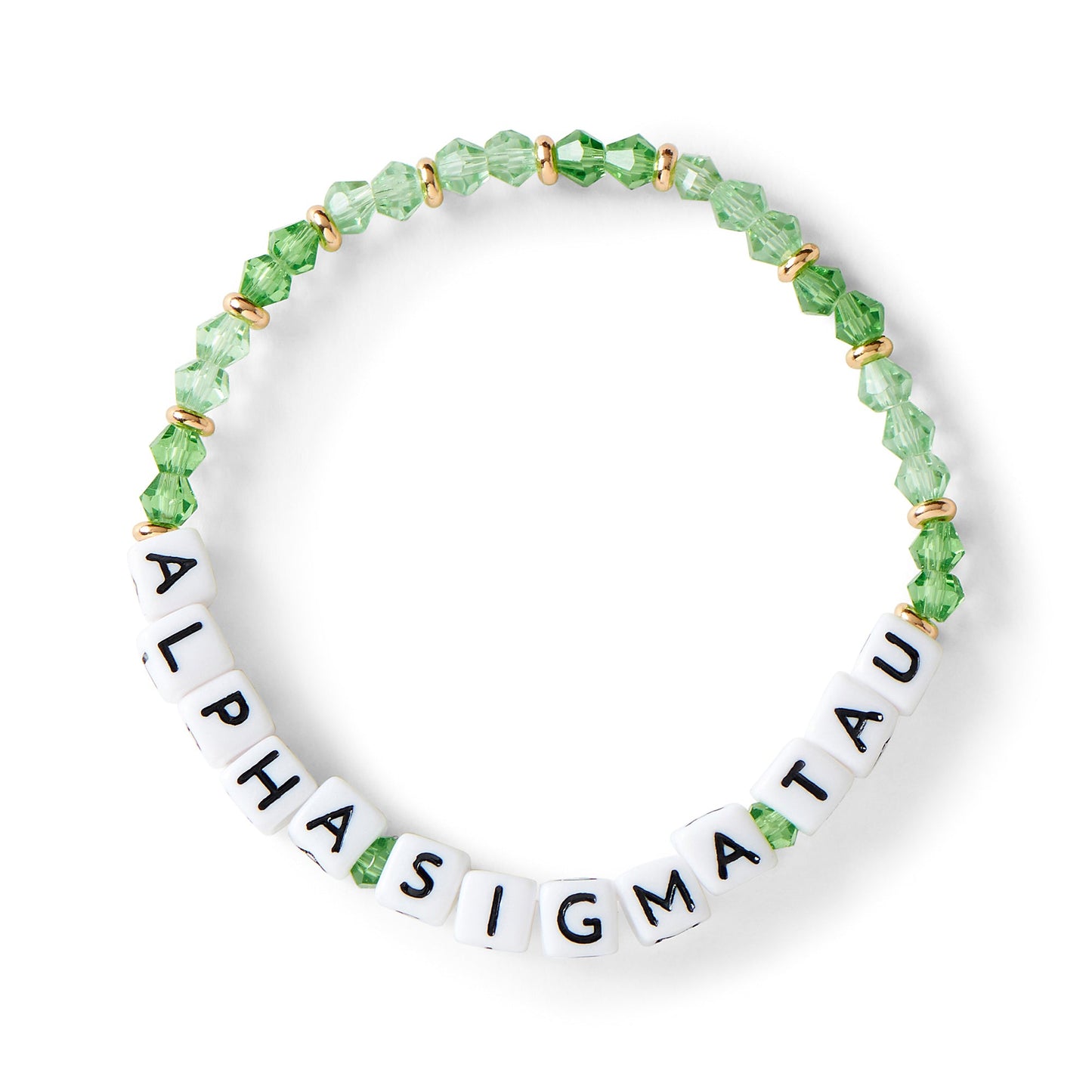 Alpha Sigma Tau Glass Bead Bracelet