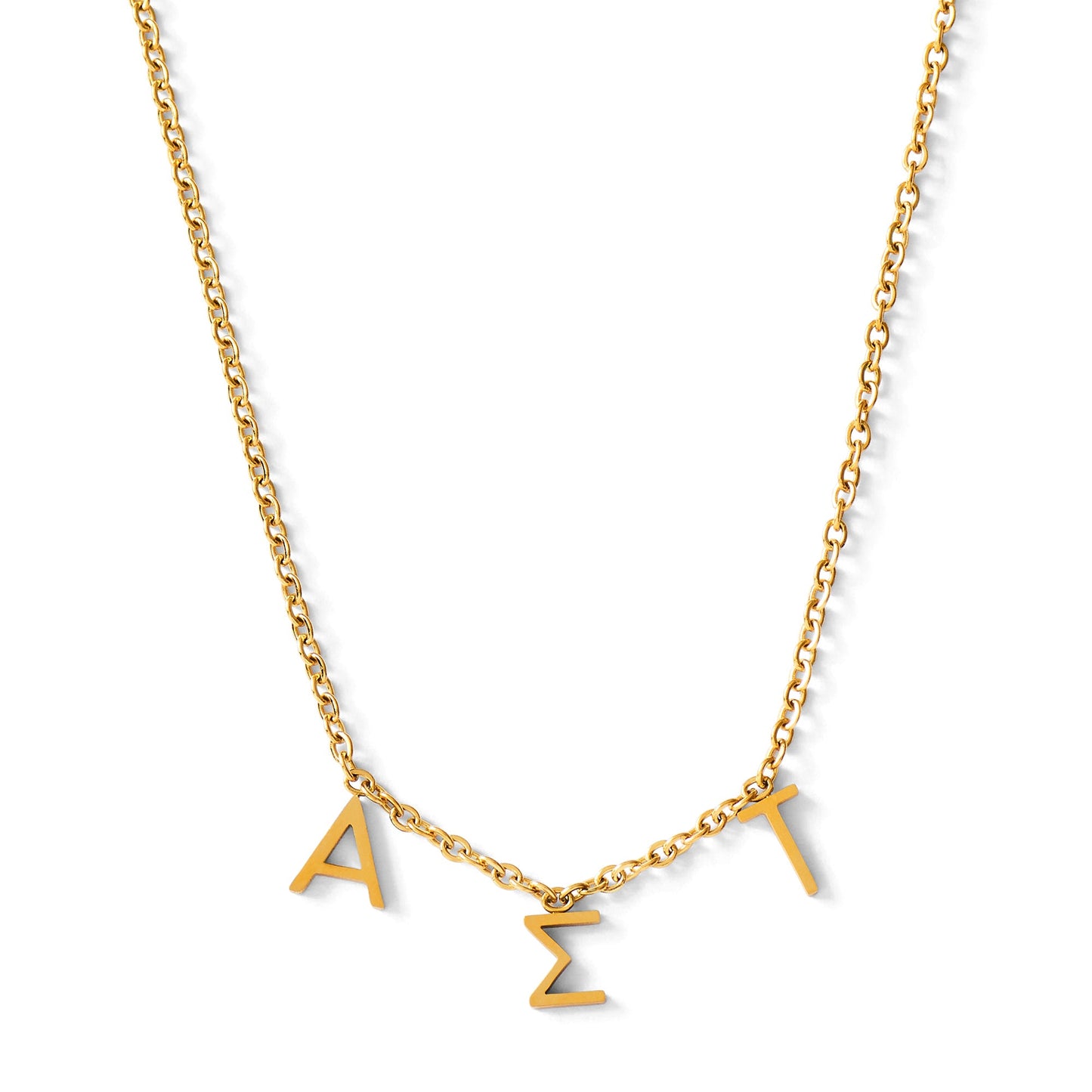 Alpha Sigma Tau Letters Necklace