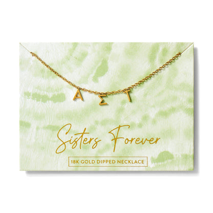 Alpha Sigma Tau Letters Necklace